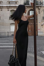 Open Back Satin Maxi Dress image 5