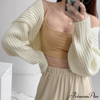 Open Front Solid Color Cropped Casual Bolero Shrug Cardigan image 6