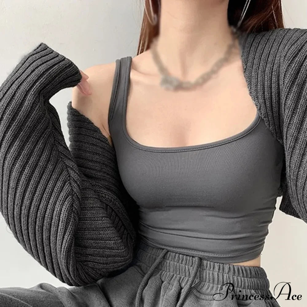 Open Front Solid Color Cropped Casual Bolero Shrug Cardigan image 4