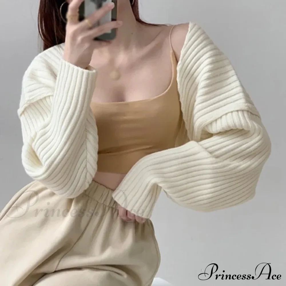 Open Front Solid Color Cropped Casual Bolero Shrug Cardigan image 5