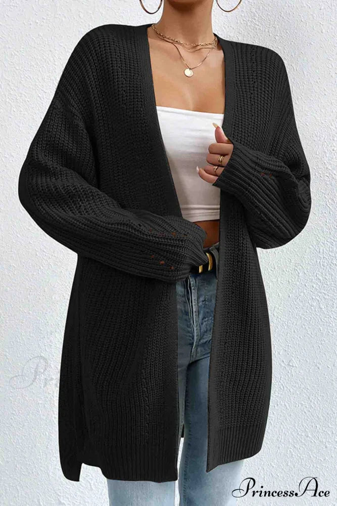 Open Mid-Length Front Cardigan image 4