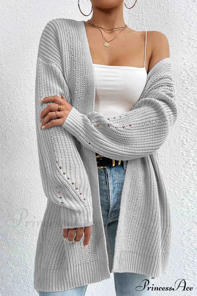 Open Mid-Length Front Cardigan image 9
