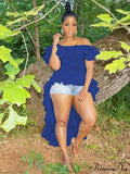 Orange High Low Dress with Ruffle Hem image 3