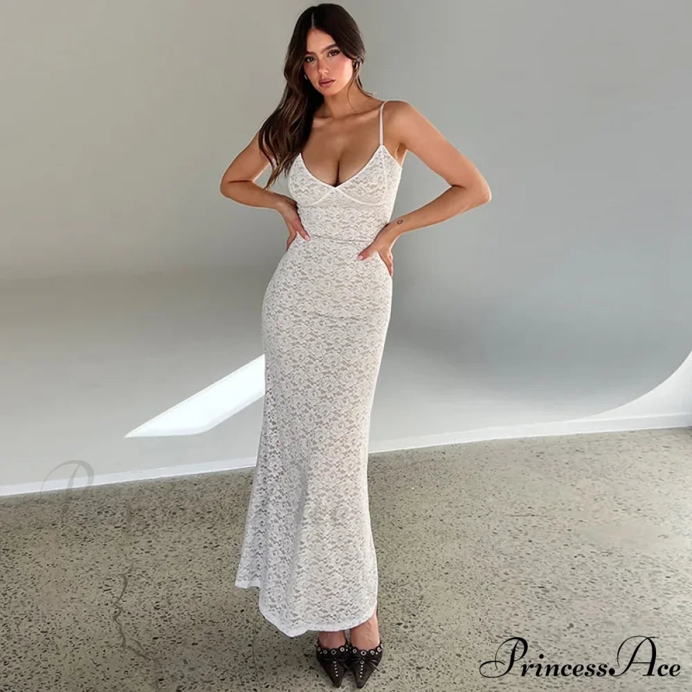 Out Lace Sheer Maxi Dress image 1