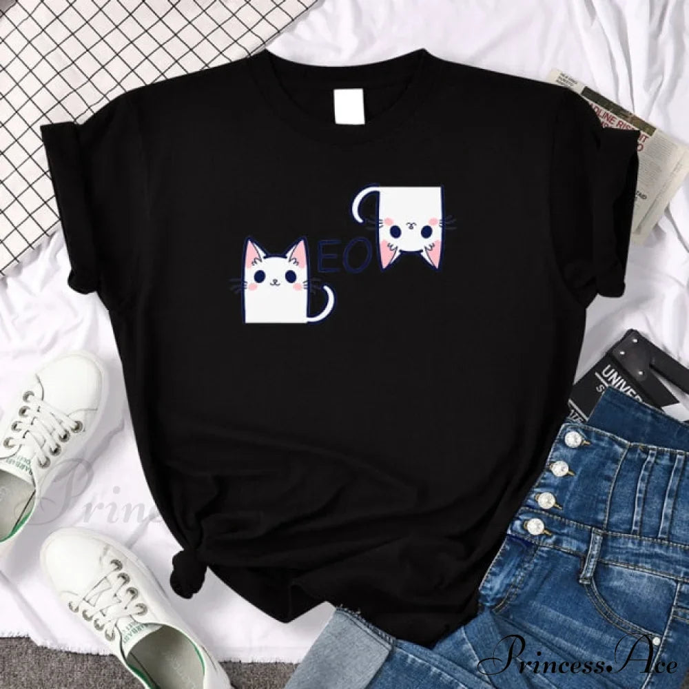 Oversize Fashion Clothing Funny Korean Style T-Shirts image 40