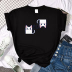 Oversize Fashion Clothing Funny Korean Style T-Shirts image 40