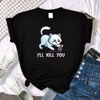 Oversize Fashion Clothing Funny Korean Style T-Shirts image 37