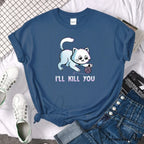 Oversize Fashion Clothing Funny Korean Style T-Shirts image 39