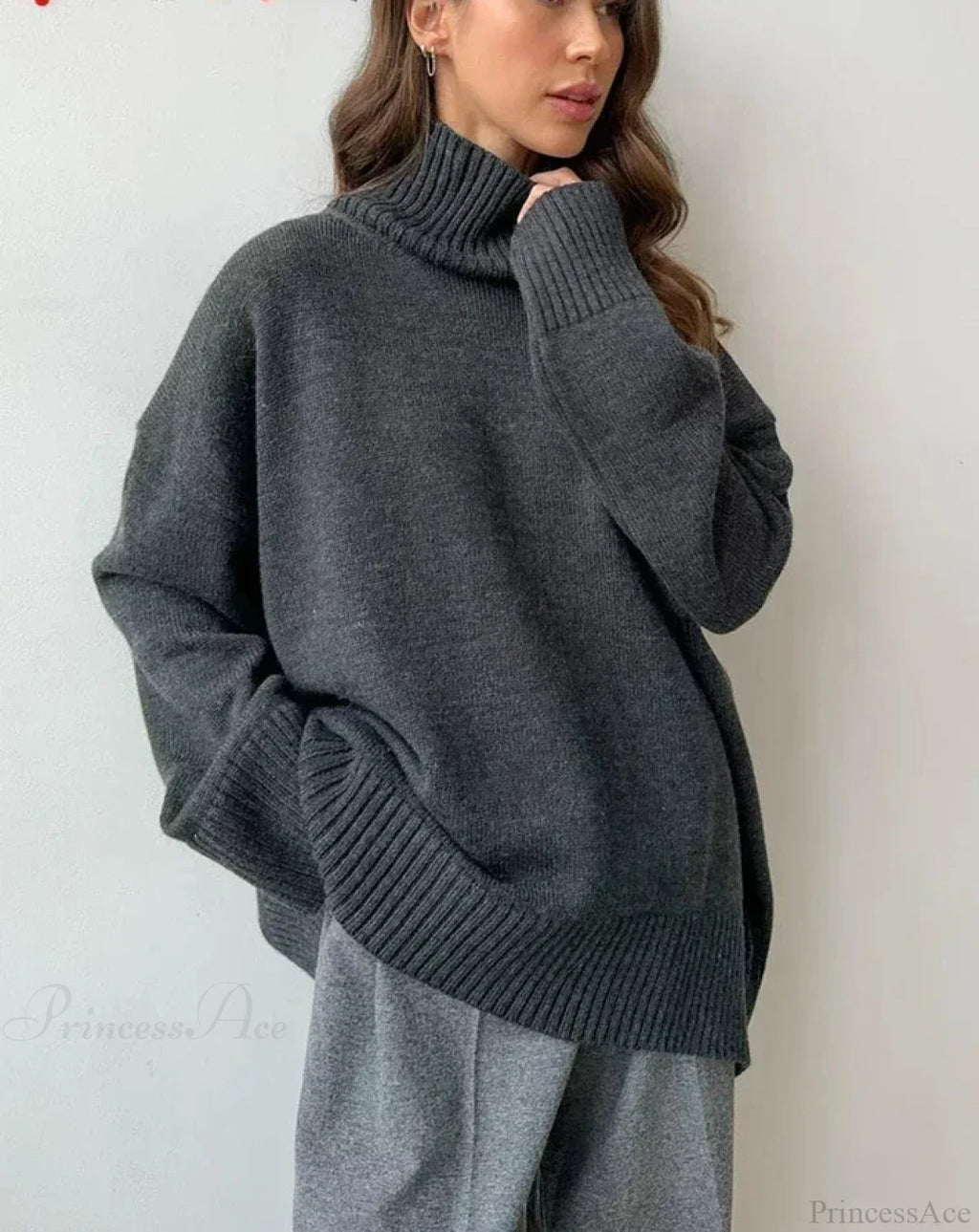 Oversize Vintage Turtleneck Winter Sweater image 4