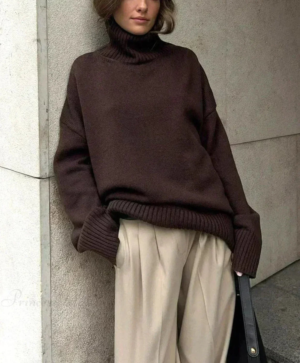 Oversize Vintage Turtleneck Winter Sweater image 3