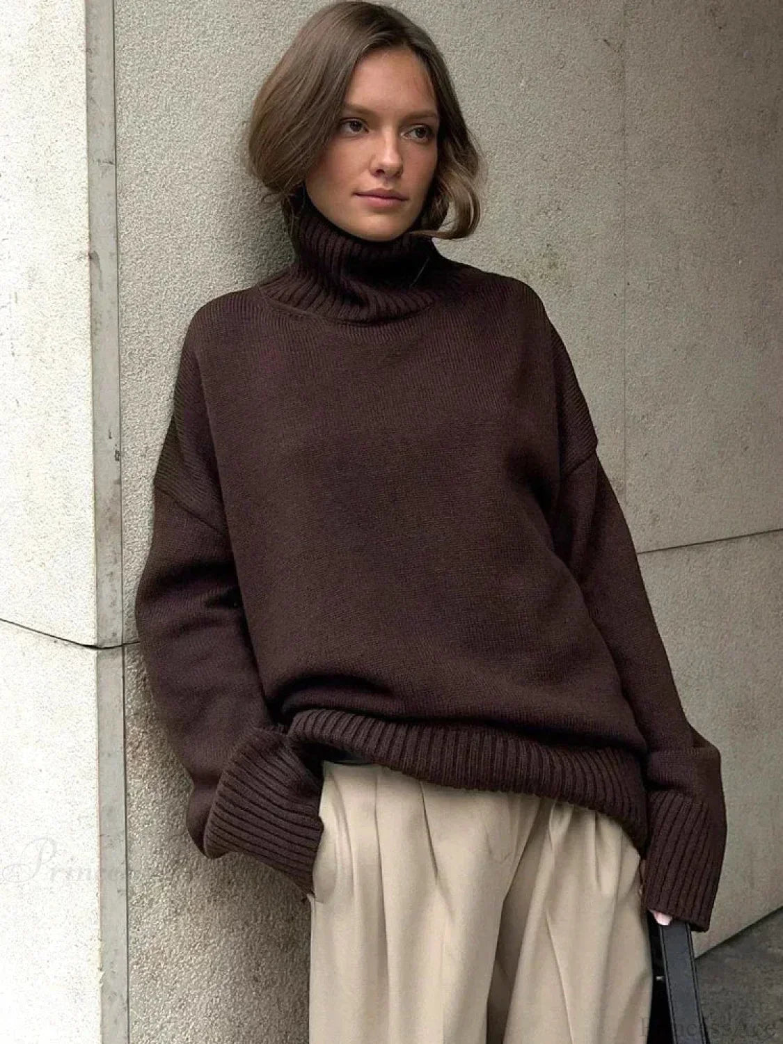 Oversize Vintage Turtleneck Winter Sweater image 6
