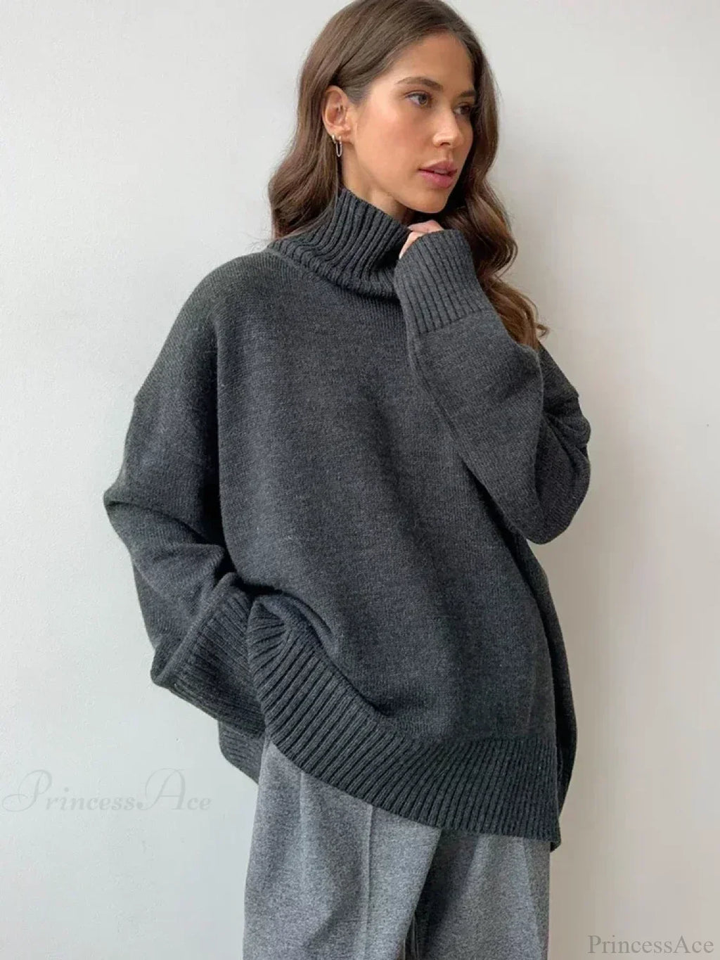 Oversize Vintage Turtleneck Winter Sweater image 7