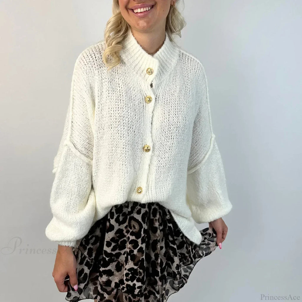 Oversized Button Down Chunky Knit Cardigan image 2