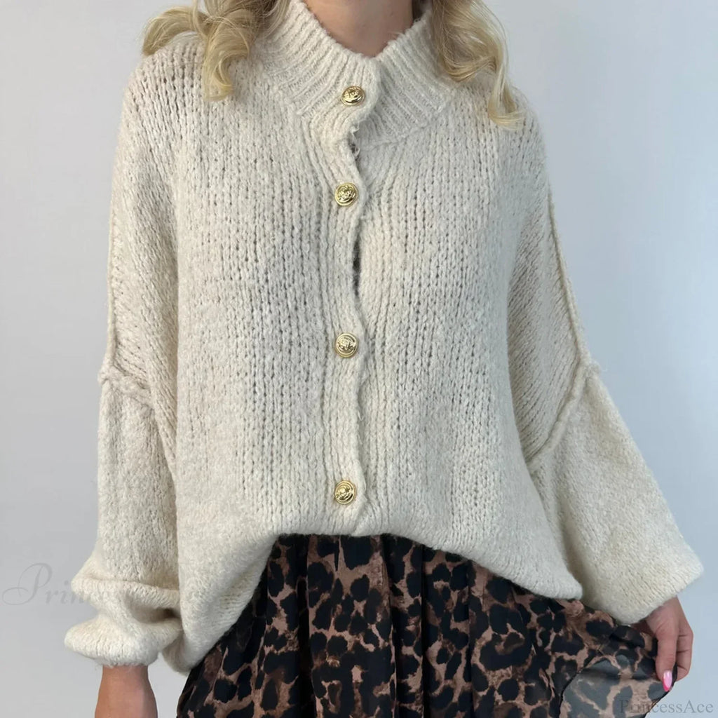 Oversized Button Down Chunky Knit Cardigan image 6