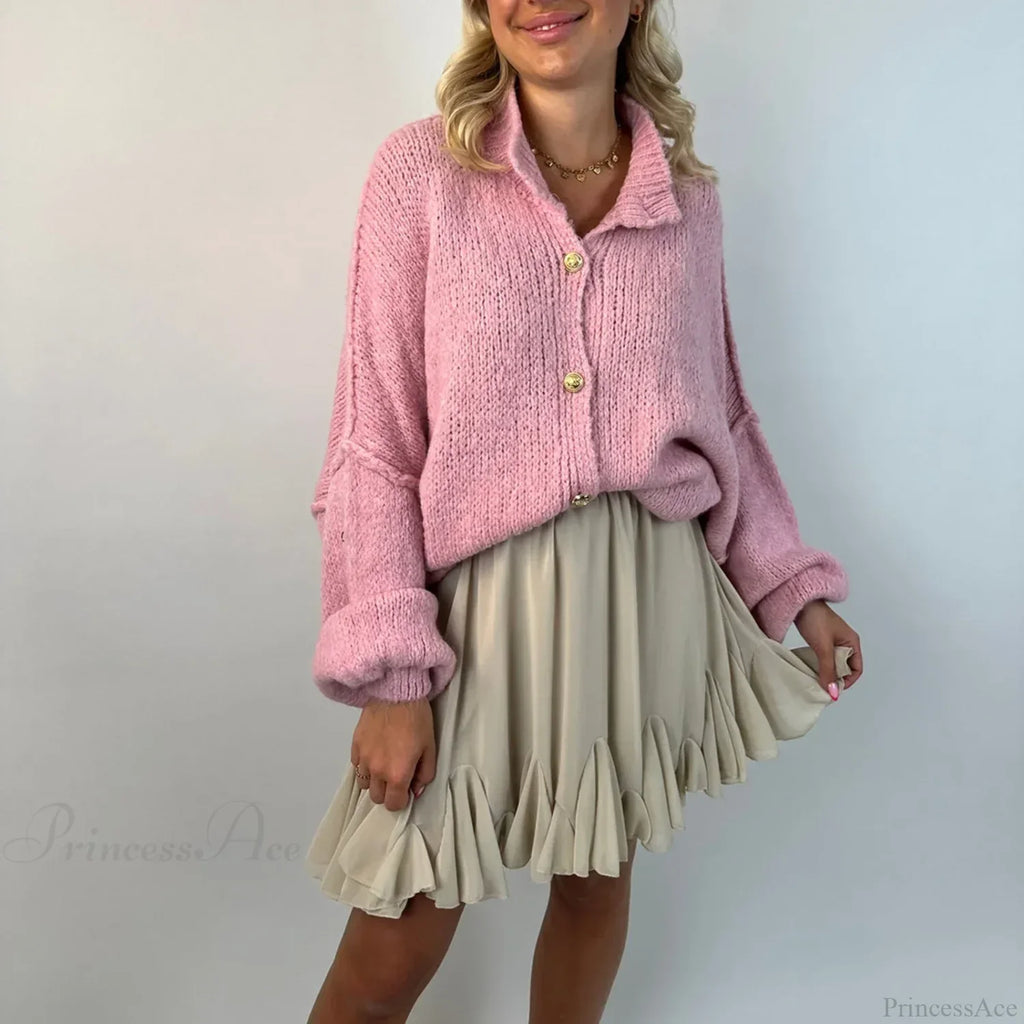 Oversized Button Down Chunky Knit Cardigan image 3