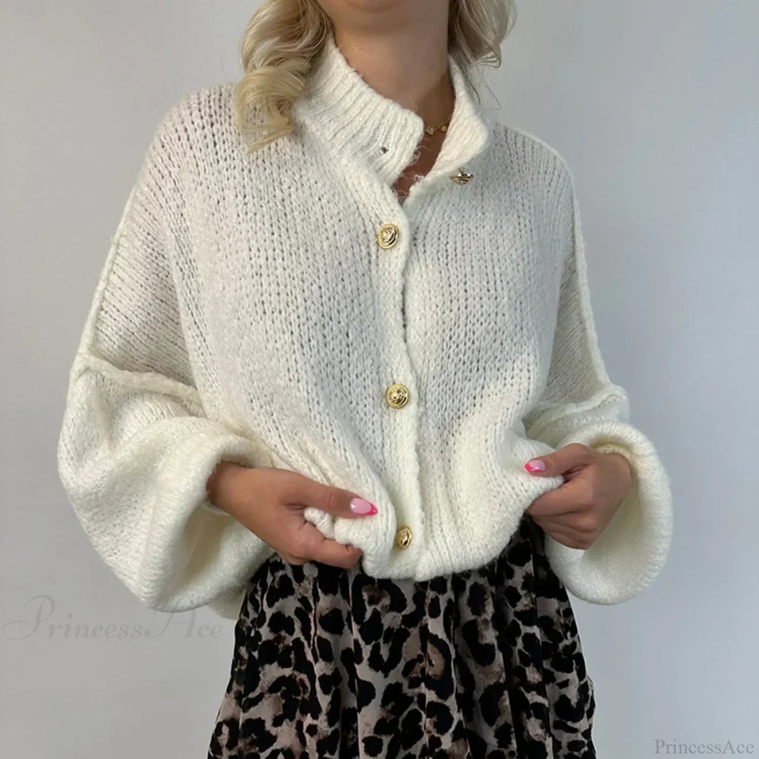 Oversized Button Down Chunky Knit Cardigan image 1