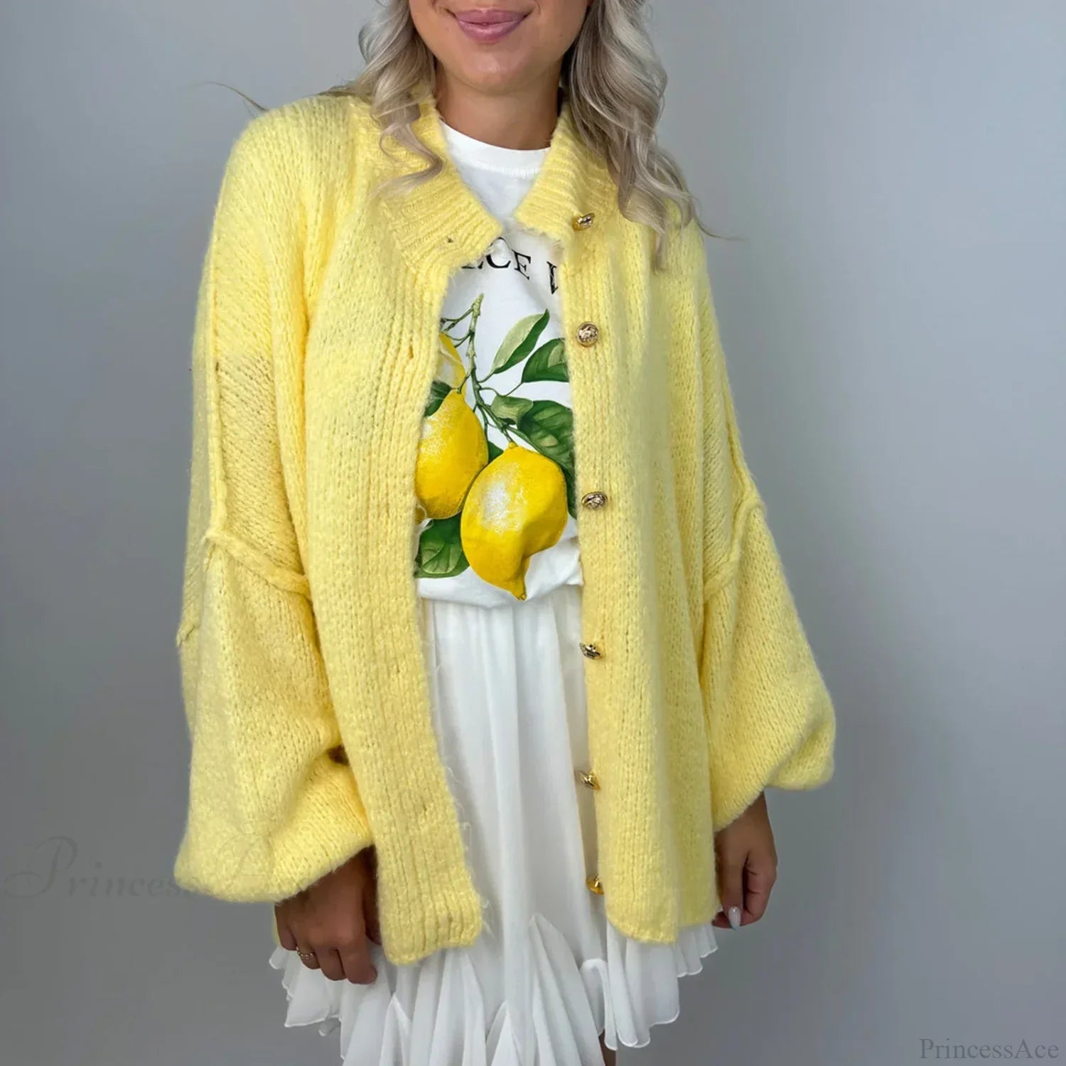 Oversized Button Down Chunky Knit Cardigan image 4