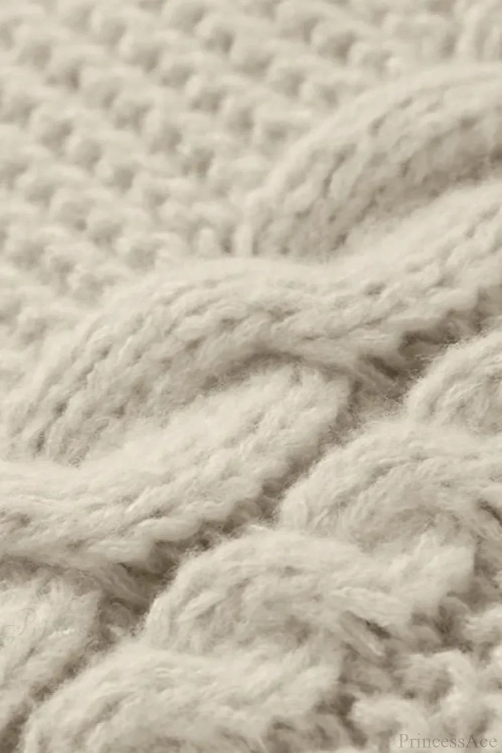 Oversized Cable Knit Crew Neck Sweater image 6