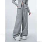 Oversized Gray Y2K Women Sweatpants Pants image 2