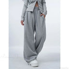 Oversized Gray Y2K Women Sweatpants Pants image 1