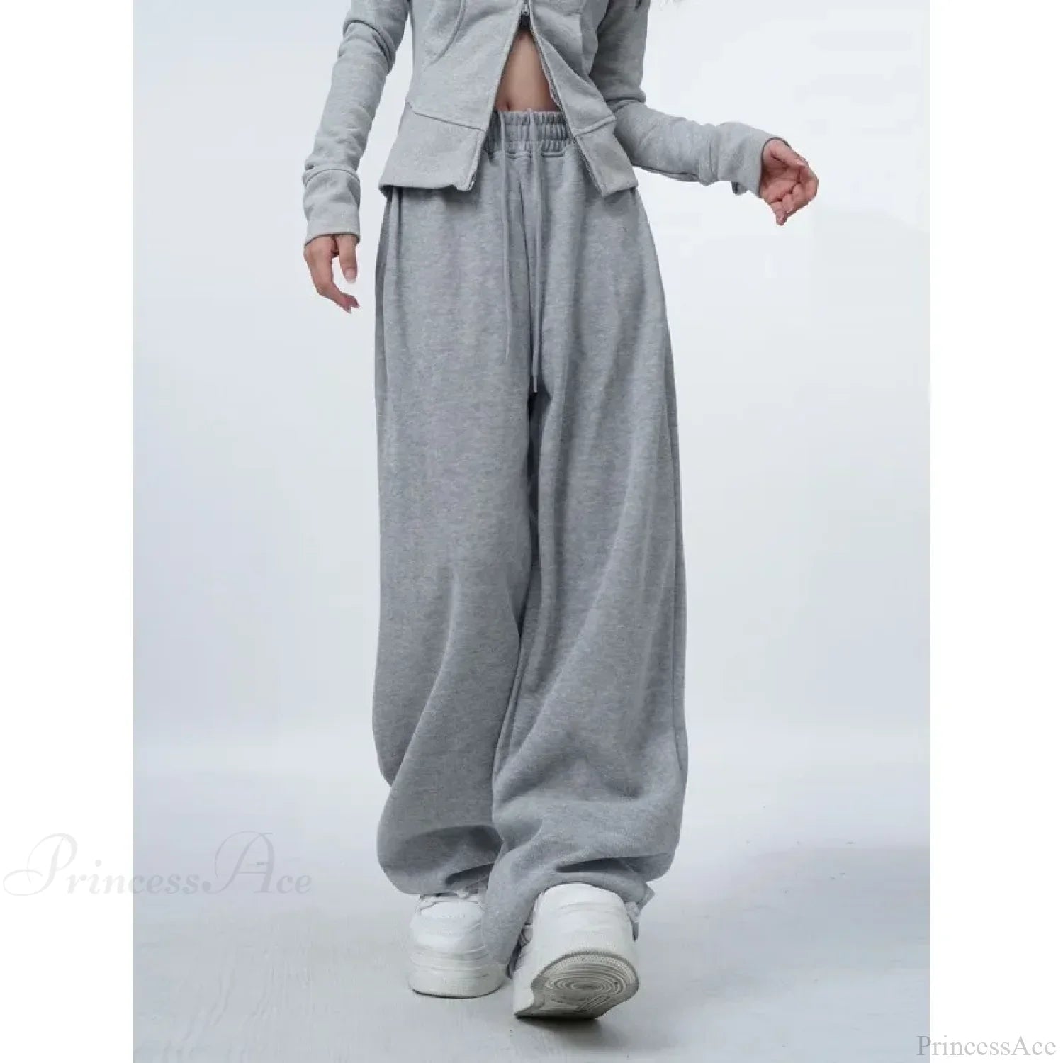 Oversized Gray Y2K Women Sweatpants Pants image 4