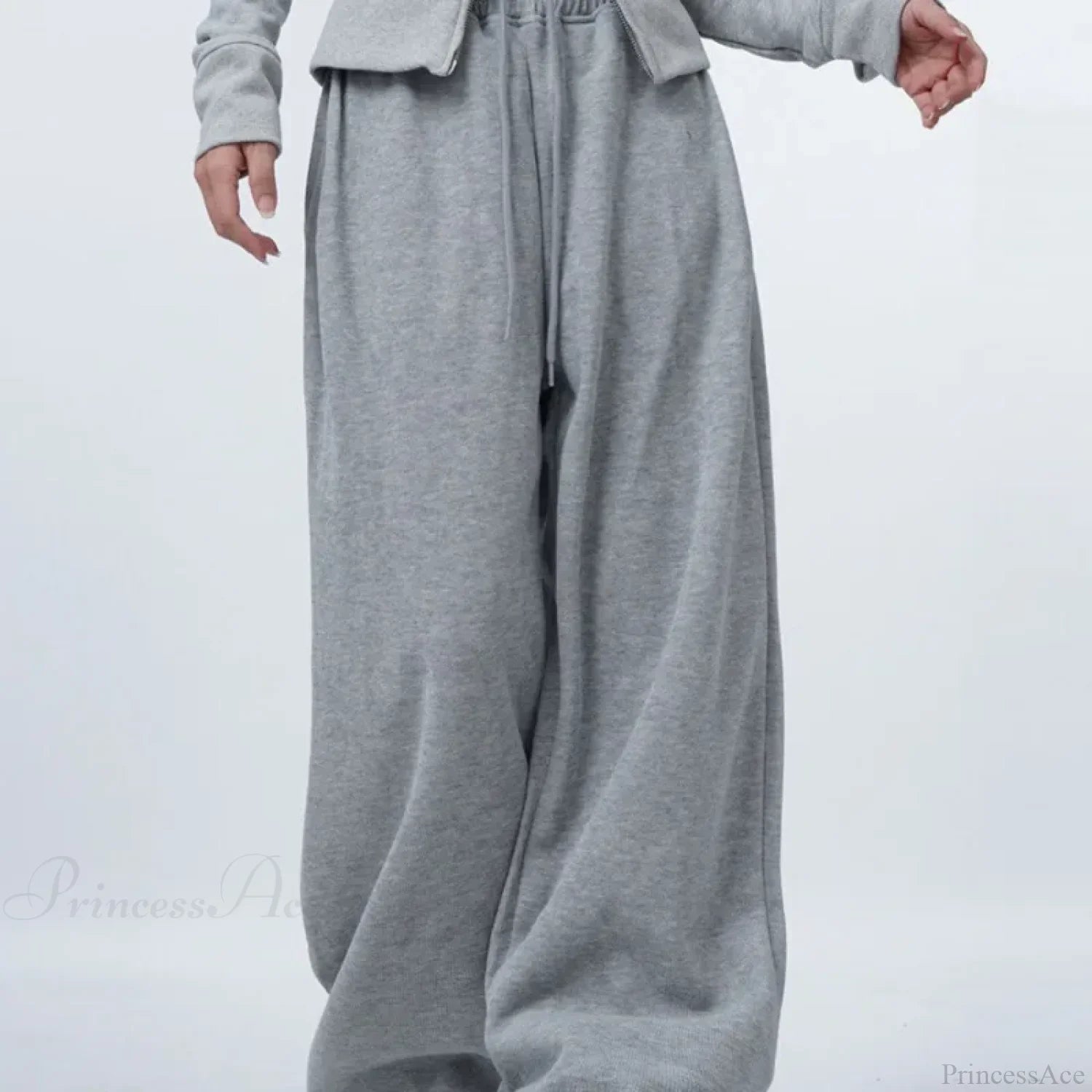 Oversized Gray Y2K Women Sweatpants Pants image 5