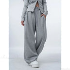 Oversized Gray Y2K Women Sweatpants Pants image 6