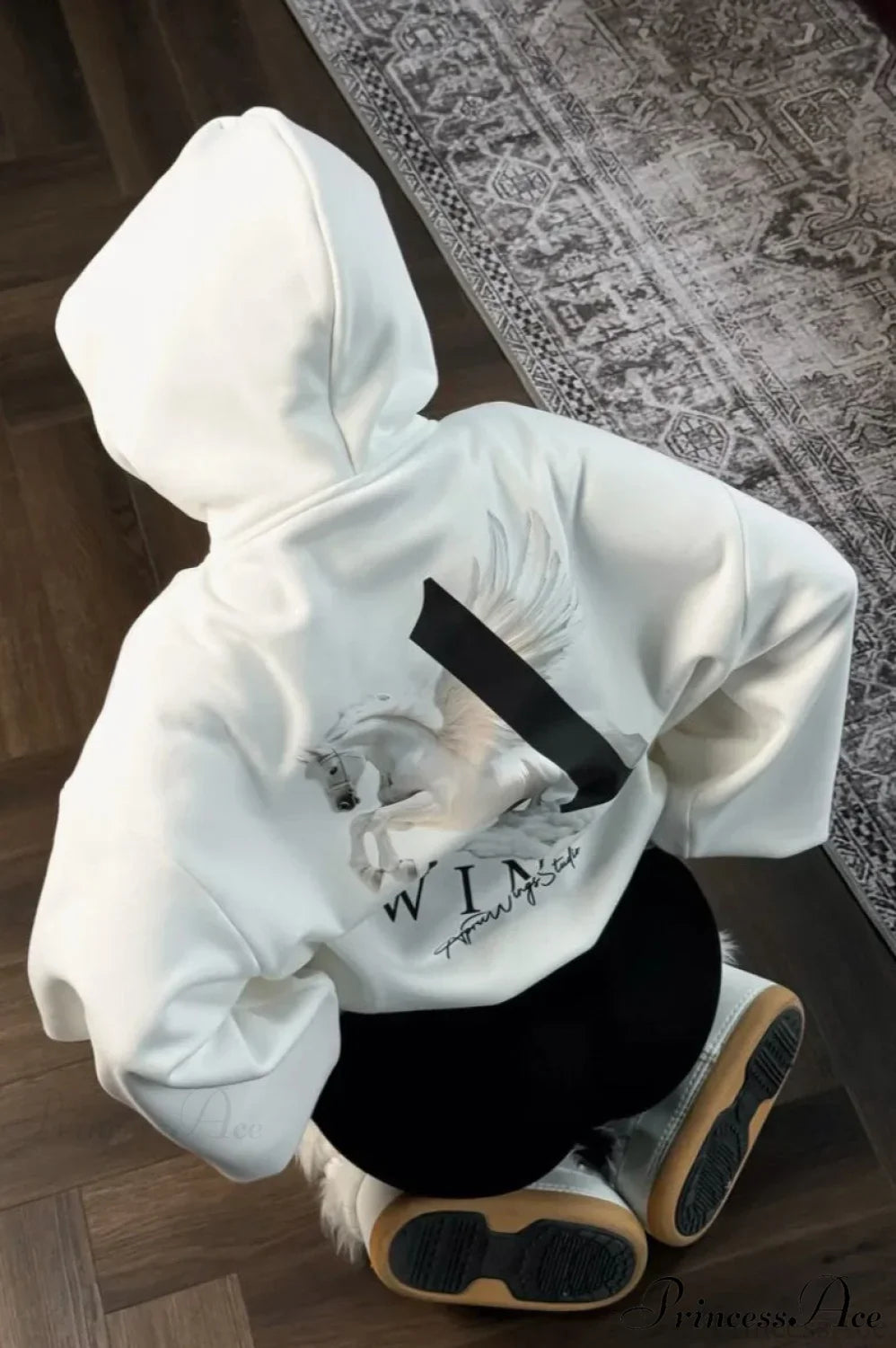 Oversized Slouchy Print Relaxed Hoodie image 1