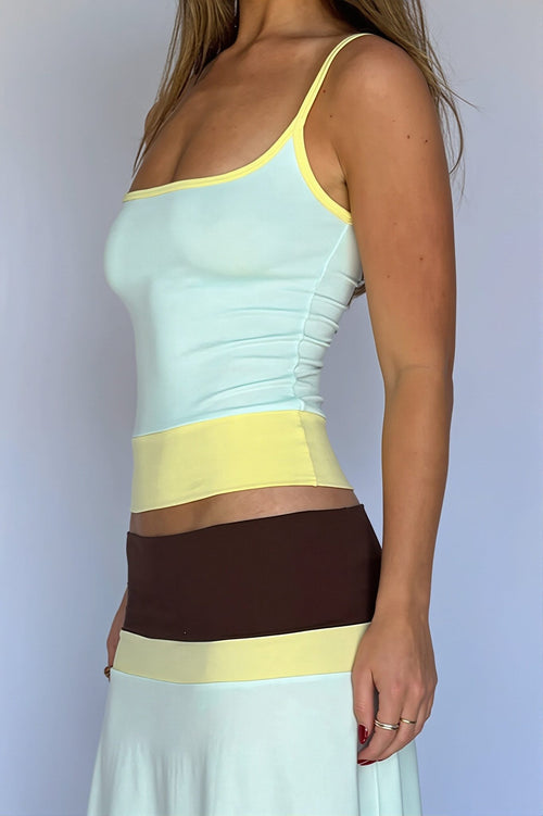 Casual Morandi Color Contrast Cami Top image 2