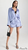 Pajama Boxer Shorts and Graceful Long Sleeve Shirt Set image 1