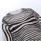 Pants Suit Sexy Costume Zebra Co-ord Striped Tracksuit for Mesh + Set 2 T-shirt Piece Long Autumn Women image 10