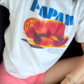 Papaya Print Retro Style T-shirt image 1