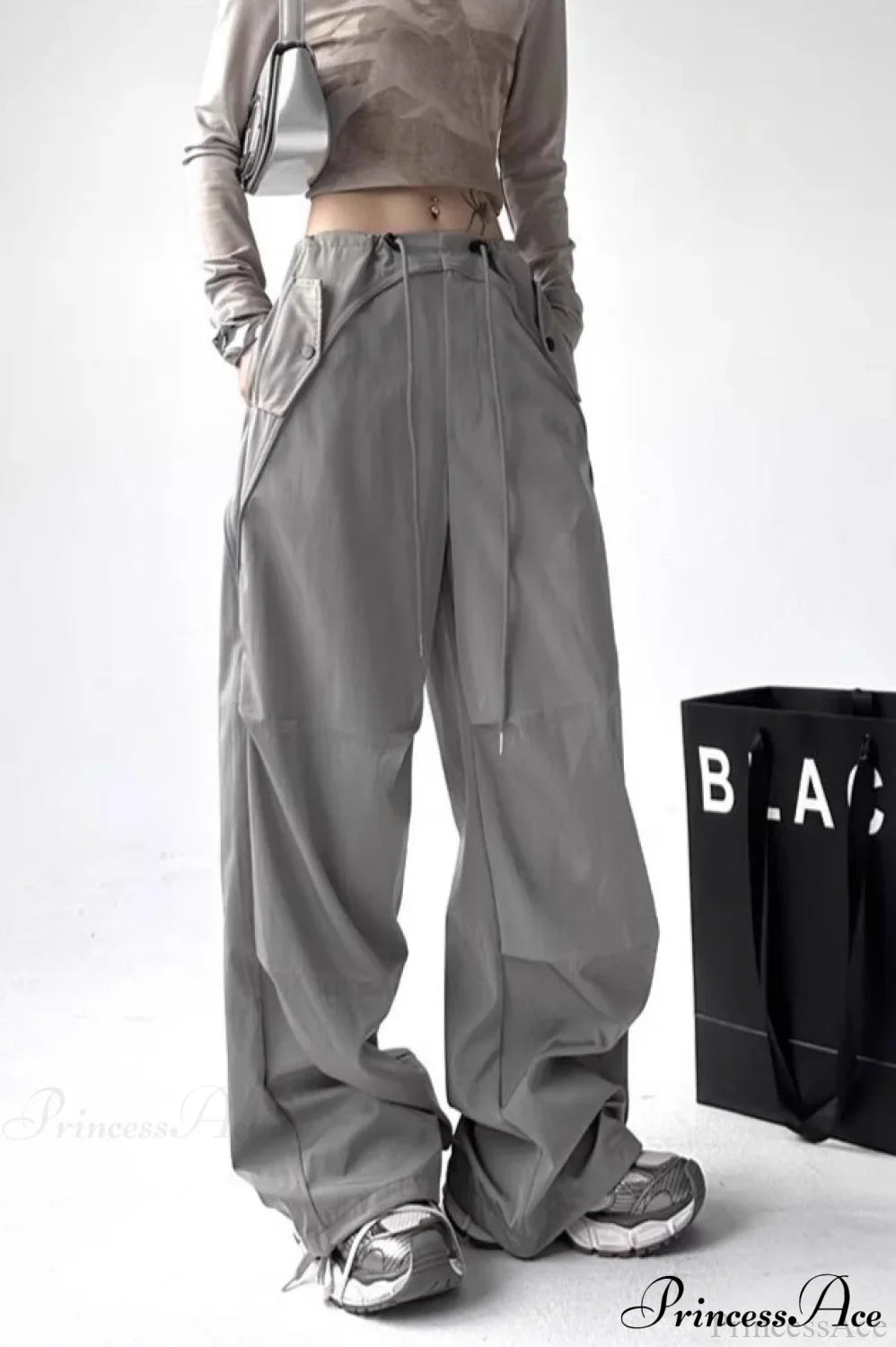Parachute Wide-Leg Cargo Pants image 6