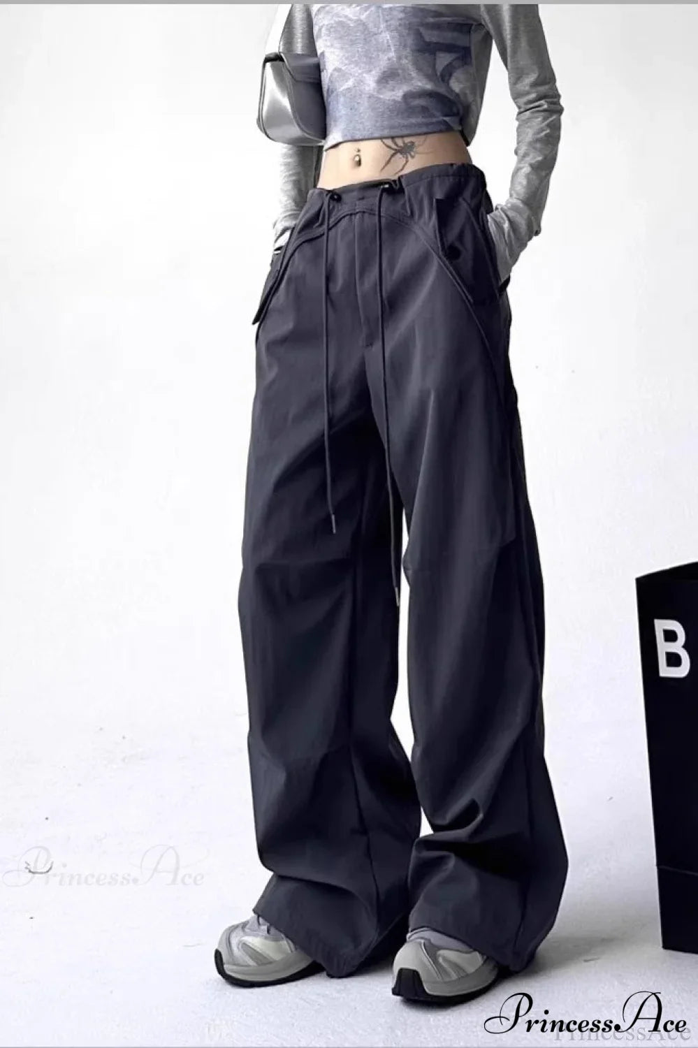 Parachute Wide-Leg Cargo Pants image 3