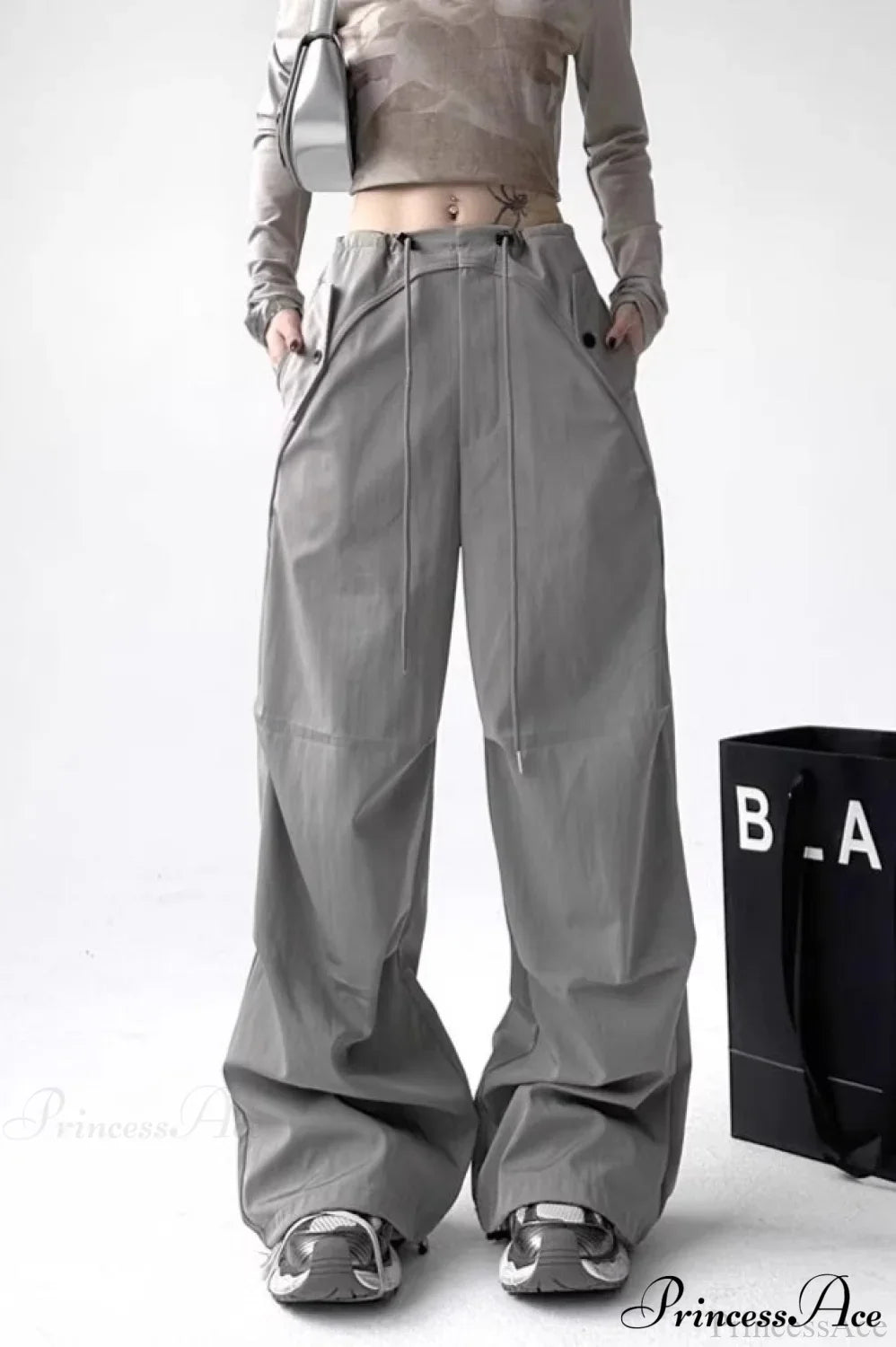 Parachute Wide-Leg Cargo Pants image 4