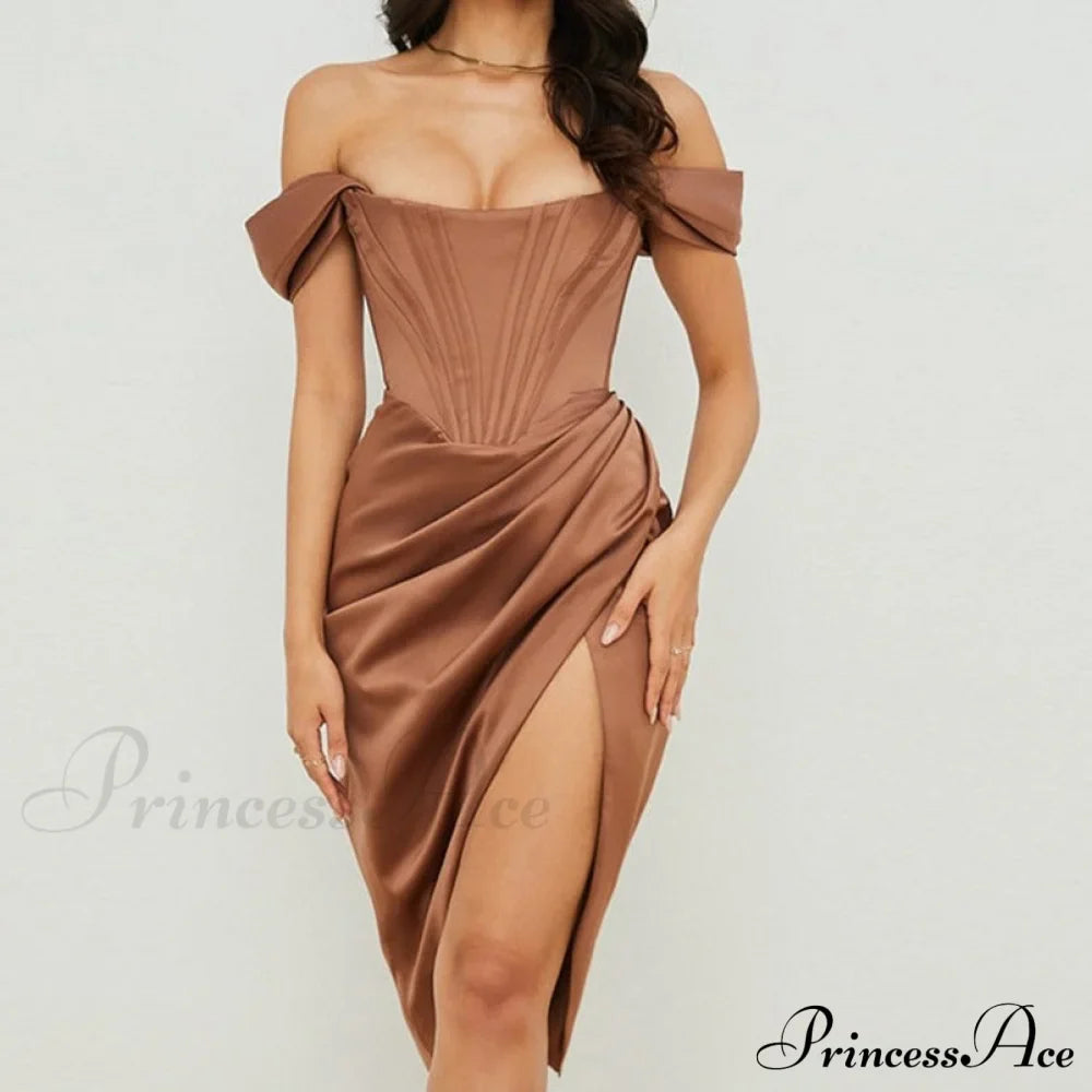 Party Midi Evening Bodycon Cb Women Celebrity Club Gown Gown of House Satin Dress image 1