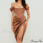 Party Midi Evening Bodycon Cb Women Celebrity Club Gown Gown of House Satin Dress image 1