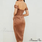 Party Midi Evening Bodycon Cb Women Celebrity Club Gown Gown of House Satin Dress image 3