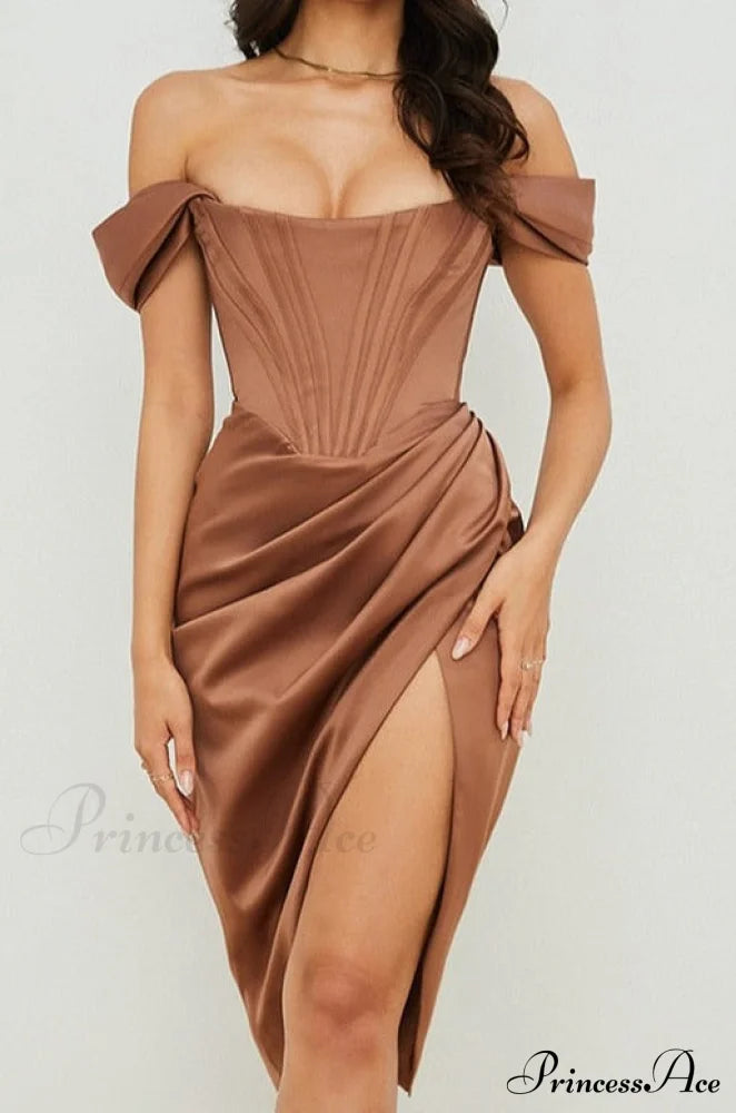 Party Midi Evening Bodycon Cb Women Celebrity Club Gown Gown of House Satin Dress image 8