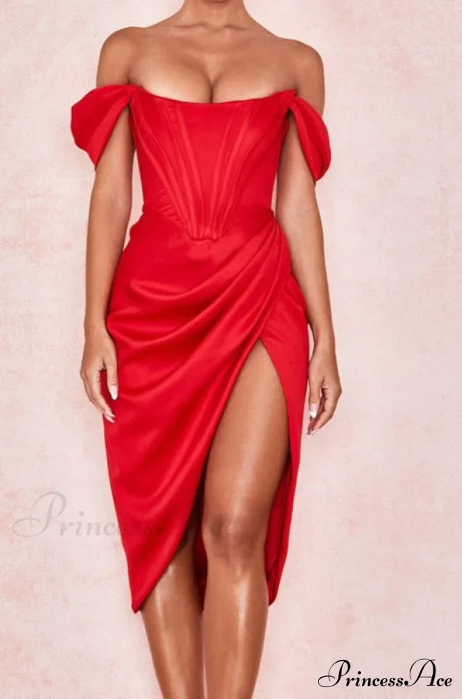 Party Midi Evening Bodycon Cb Women Celebrity Club Gown Gown of House Satin Dress image 12