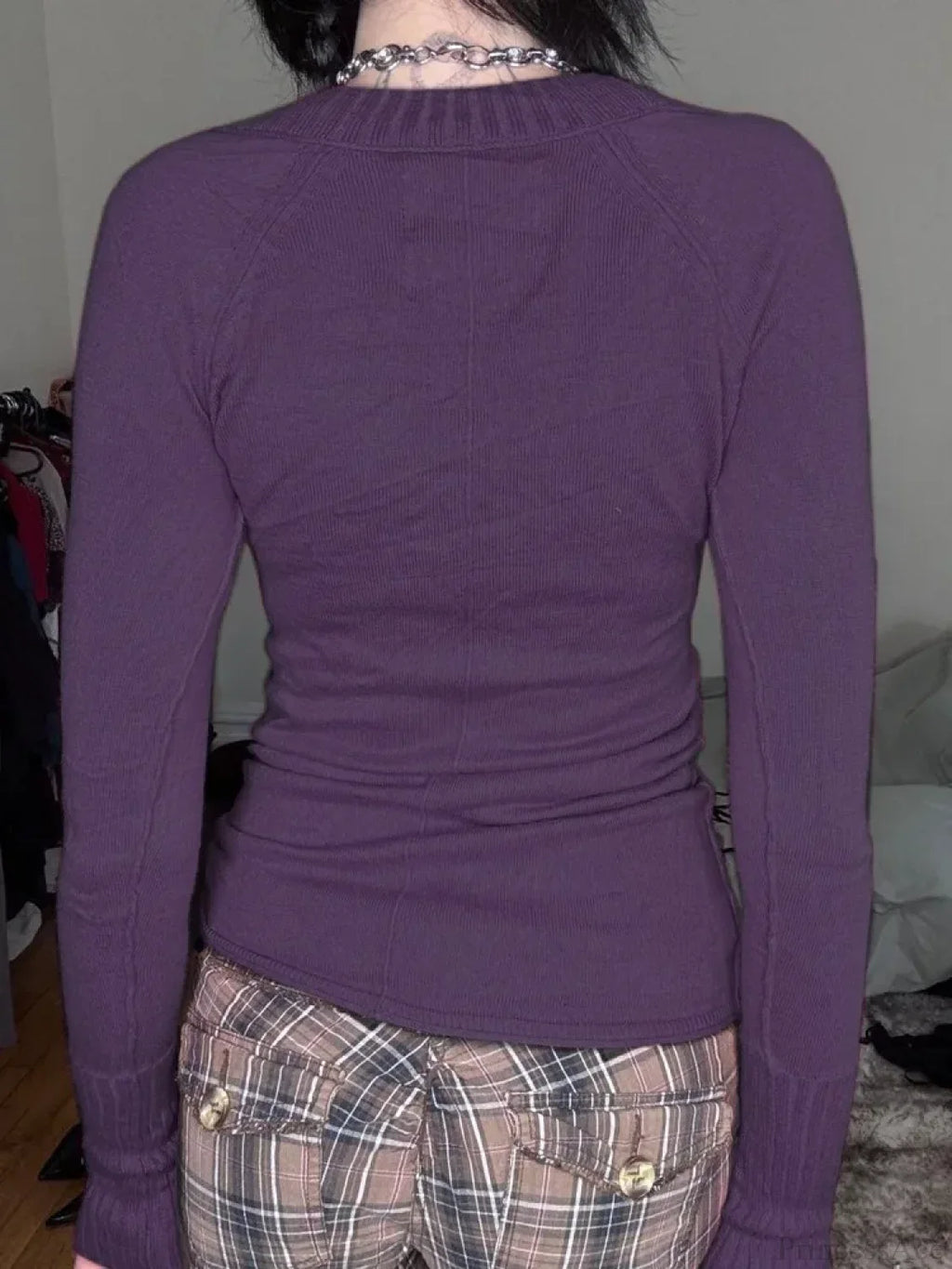 Pastel V-neck Knit Top image 4