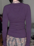 Pastel V-neck Knit Top image 4