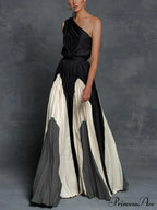 Patchwork Black Club Party High Night One Women's Gown Off - Street Shoulder Dress image 1