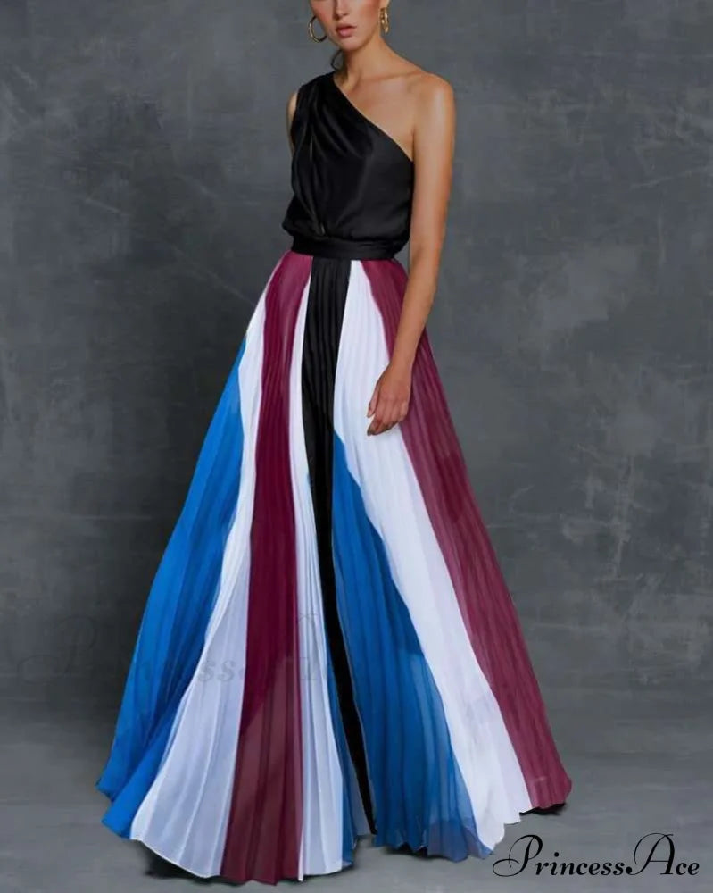 Patchwork Black Club Party High Night One Women's Gown Off - Street Shoulder Dress image 8