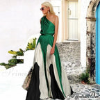 Patchwork Black Club Party High Night One Women's Gown Off - Street Shoulder Dress image 7