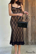 Patchwork Lace Cami Midi Dress image 1