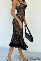 Patchwork Lace Cami Midi Dress image 3