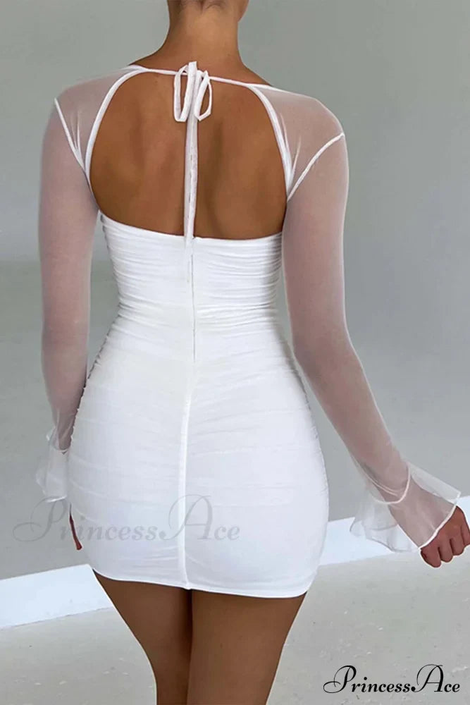 Patchwork Long Sleeve Mini Dress image 7