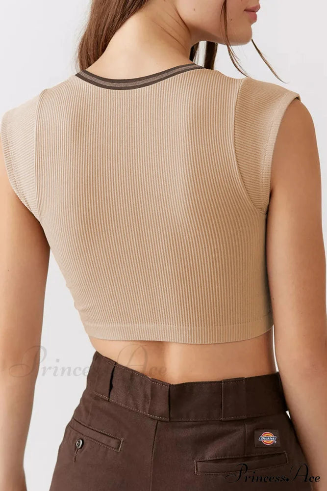Patchwork Neck U Solid T-Shirt image 11