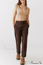 Patchwork Neck U Solid T-Shirt image 10